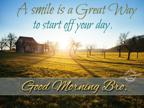 A Smile Is A Great Way To Start Good Morning-wm201