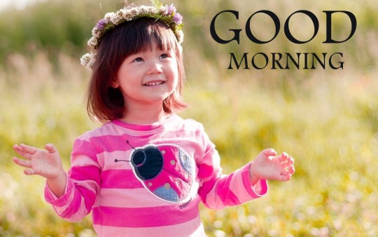 Baby Girl Wishing Good Morning-WG103