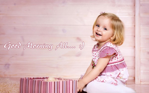 Cute Baby Wishing Good Morning-WG108