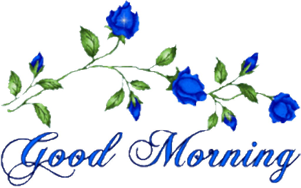 Good Morning - Blue Flowers-wm13014