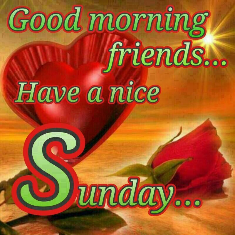 Good Morning Friends Have A Nice Sunday