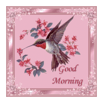 Good Morning-Glittering Bird Picture-WG164