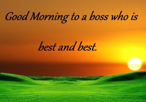Good Morning To A Boss Who Is Best-wm108