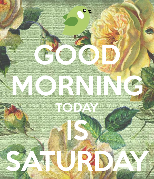 Good Morning Today Is Saturday-wm330