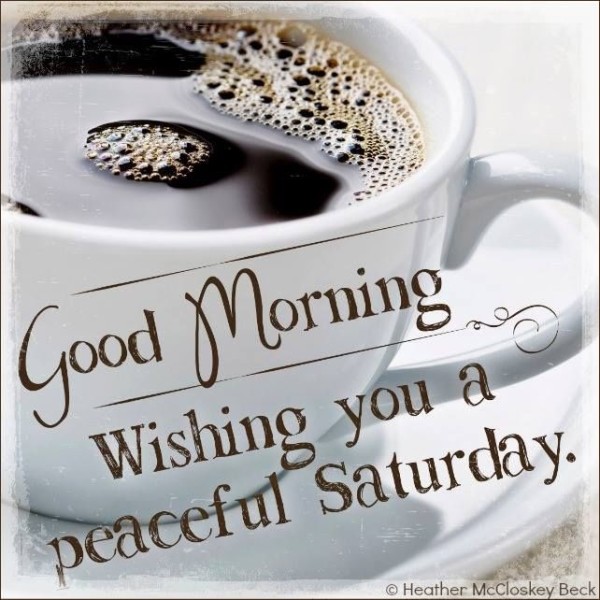 Good Morning Wishing You A Peaceful Saturday-wm334