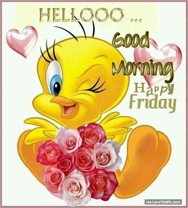 Hello Good Morning Happy Friday-wm139