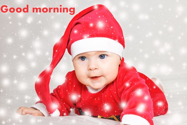 Little Santa Wishing Good Morning-WG148