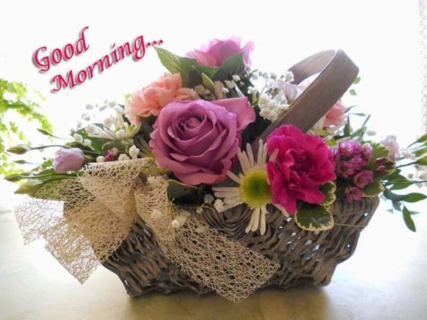 Sending U Lovely Flowers - Good Morning-wm13130