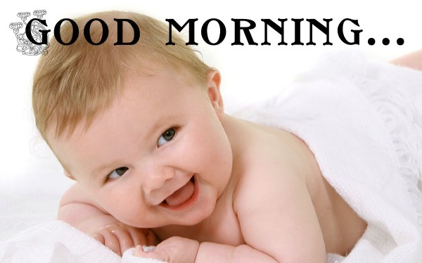 Smiling Baby Wishes You Good Morning-WG152