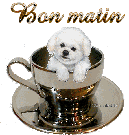 Bon Matin - Animinated Puppy Image-wm22013