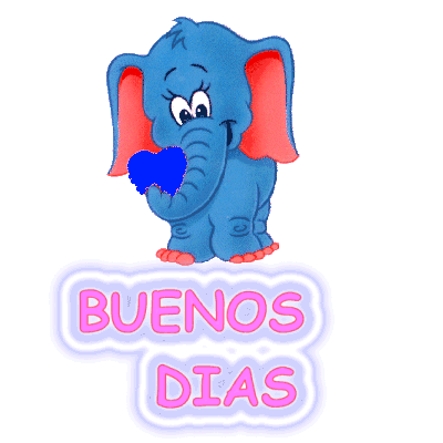 Buenos Dias- Animated Elephant Image-wm02014