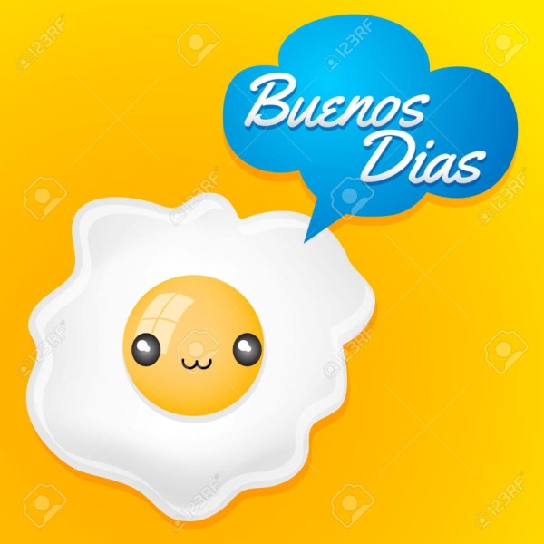 Buenos Dias -Cute Fried Egg-wm02022