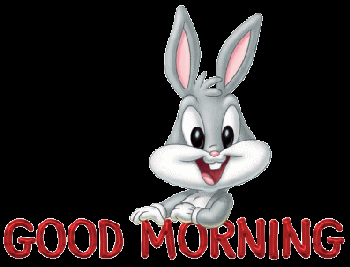 Bunny Wishing You Good Morning-wm0402
