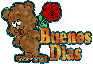 Cute Bear Says Buenos Dias-wm02100
