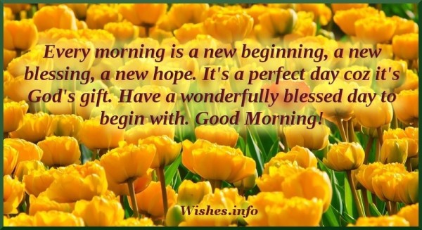 Every Morning Is A New Beginning