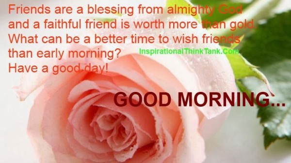 Friends Are A Blessing From Almighty-Good Morning-wb78017