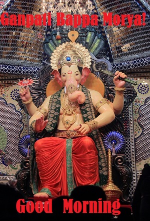 Ganpati Bappa Morya-Good Morning-wm6401