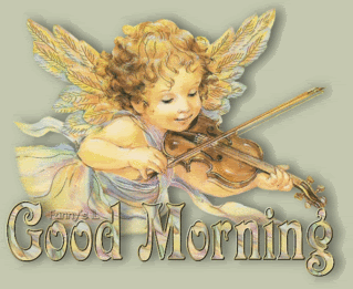 Good Morning - Angel Playing Musical Instrument-wg01205