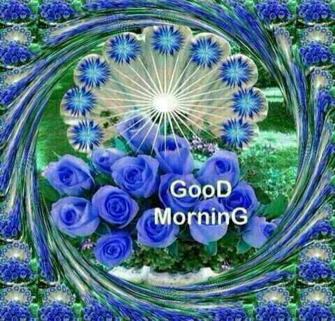 Good Morning-Blue Flower Image-wg3619