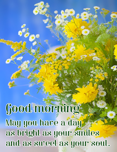 Good Morning May You Hav A Day Bright As Your Smile