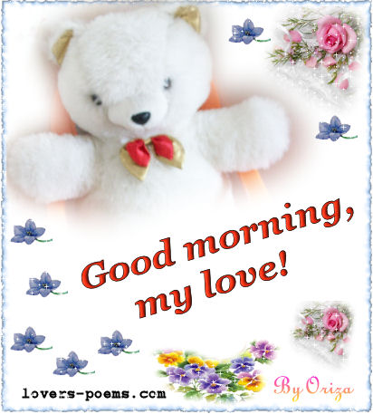 Good Morning My Love With Cute Teddy-wm1031