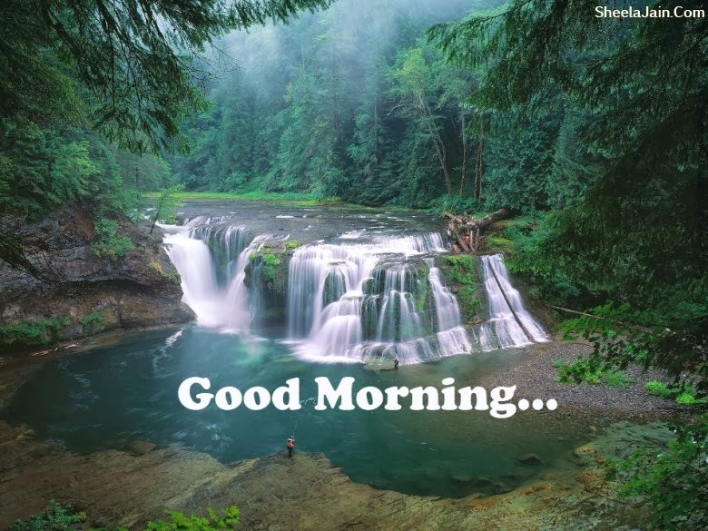 Good Morning  Waterfall Scenary