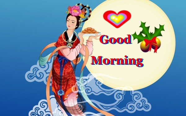 Good Morning With Beautiful Cartoon Image-wm0419