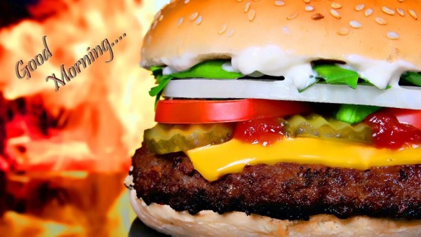 Good Morning With Spicy Burger Image-wg6407