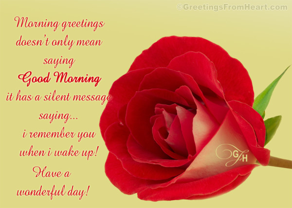 Morning Greetings Does Niot Only Mean Saying-wg01014