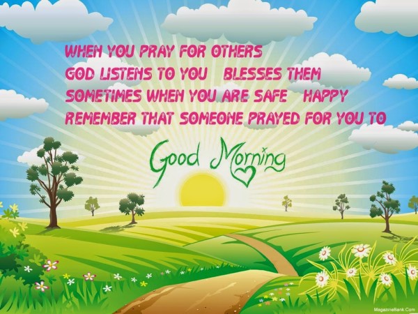 Someone Prayed For You-Good Morning-wb78115