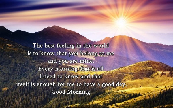 The Best Feeling In The World - Good Morning-wg017193