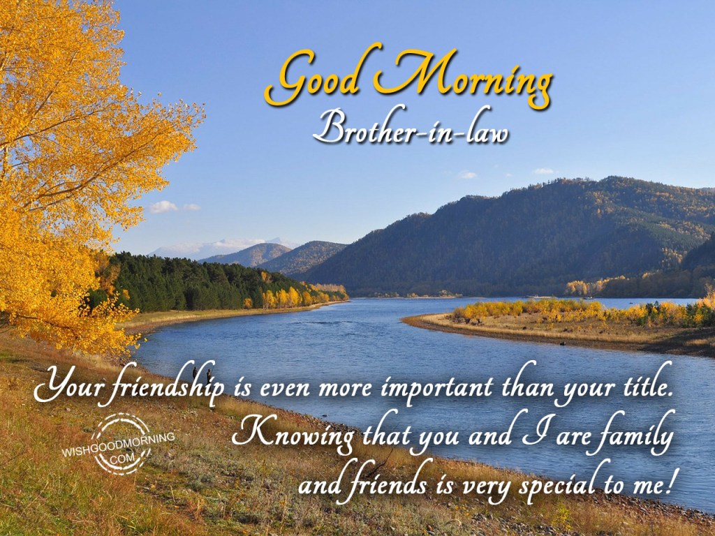 Your Friendship Is Special To Me Good Morning