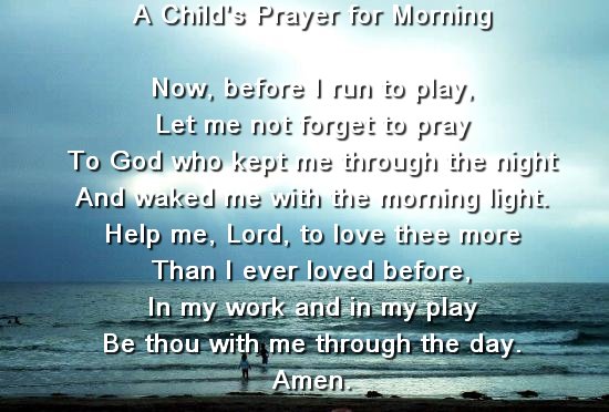 A Child's Prayer For Morning-wg140004