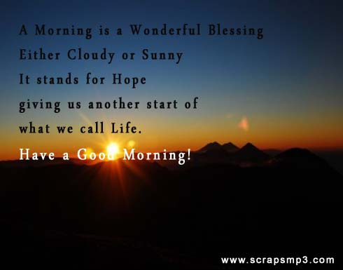 A Morning Is  A Wonderful Blessing-wg16012