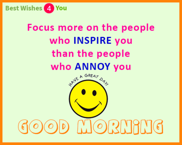 Focus More On The People- Good Morning-wg023114