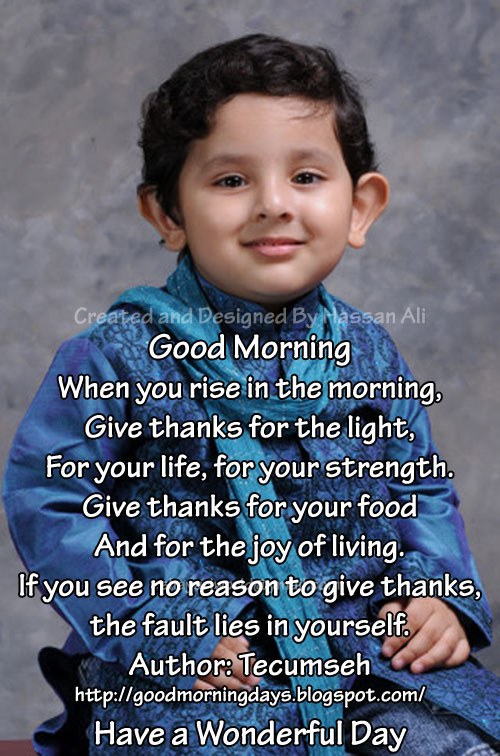 Give Thanks For The Light - Good Morning-wg140234