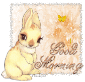 Good Monring - Cute Animated Rabbit-wg0180141