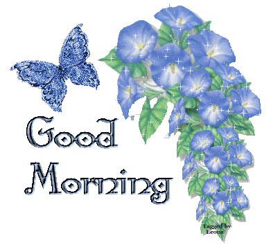 Good Morning – Blue Glittering Image
