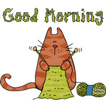 Good Morning - Cat Knitting-wg0180258