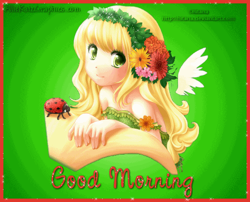 Good Morning - Cute Glittering Girl-wg018095