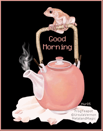 Good Morning - Frog On Teapot-wg0180328