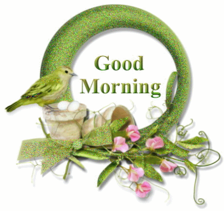 Good Morning - Green Glitter-wg0180388