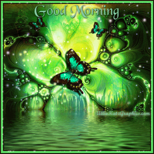 Good Morning - Green Glitter-wg018144