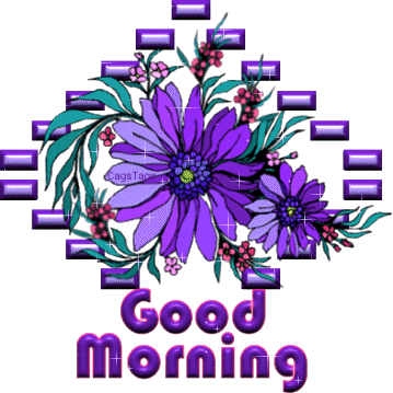 Good Morning  - Purple Glitter-wg0180177