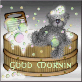 Good Morning - Teddy With Bubbles-wg0180602