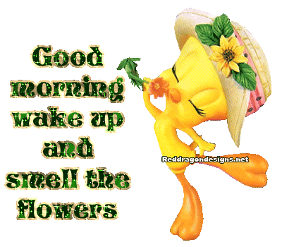 Good Morning Wake Up And Smell The Flowers-wg0180726