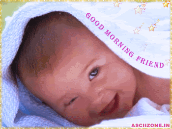 Good Morning With Animated Baby Face-wg0180732