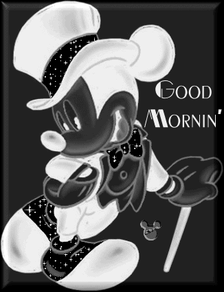 Good Morning With Black And White Mickey-wg0180740