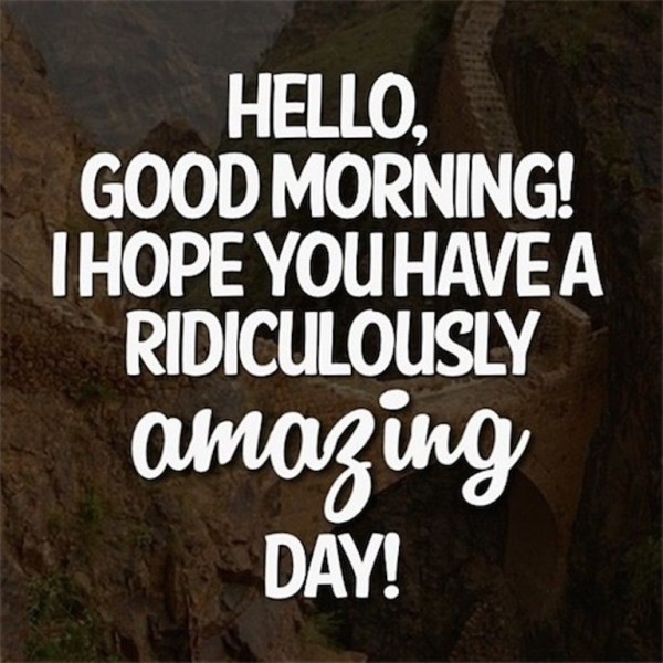 Have A Ridiculously Amazing Day - Good Morning-wg034319