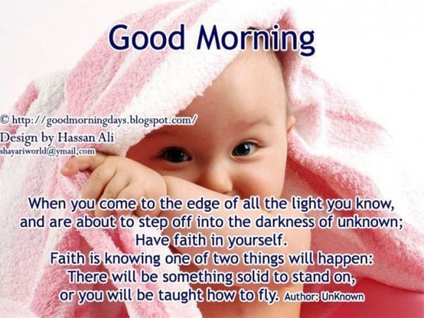 Have Faith  In Yourself-  Good Morning-wg034329
